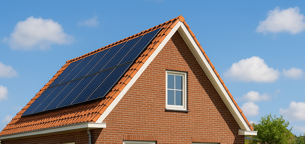 Huis met zonnepanelen