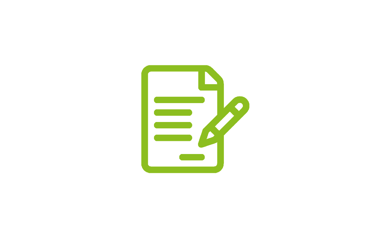 Icoon van document met pen