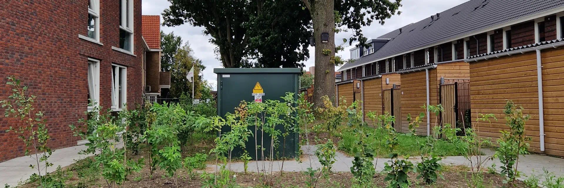 Elektriciteitshuisje in groen